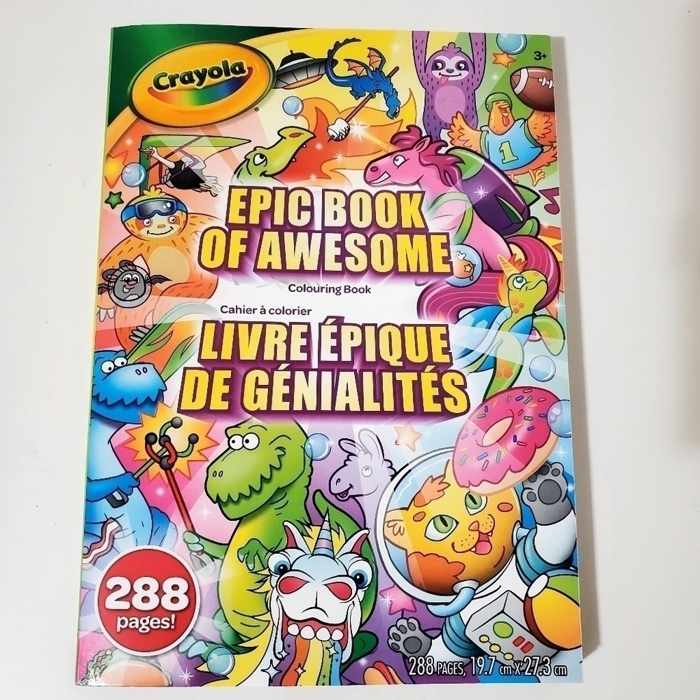 CRAYOLA Epic Book of Awesome, All-in-1 Coloring Set!